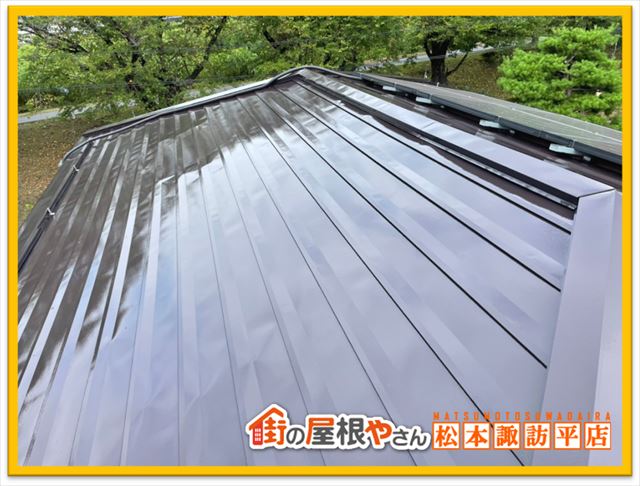 諏訪市アパート屋根塗装　完工